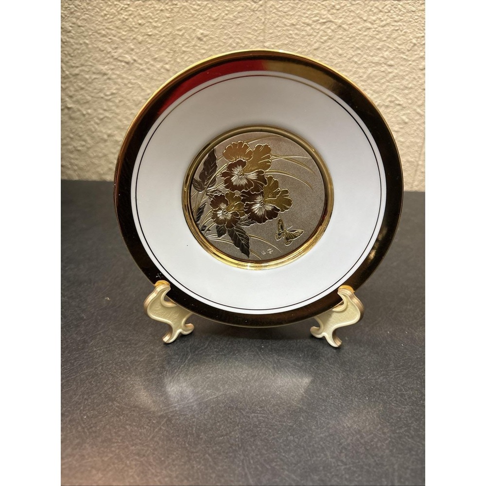 Original Japan Chokin Art Collection 24K Gold Plates